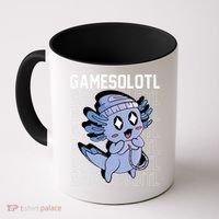 Whimsical Blue Axolotl With Gaming Sports Cap And Scarf Coffee Mug thumb 0