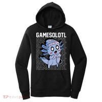 Whimsical Blue Axolotl With Gaming Sports Cap And Scarf Women's Hoodie thumb 0