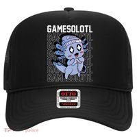 Whimsical Blue Axolotl With Gaming Sports Cap And Scarf Hat thumb 0