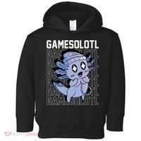 Whimsical Blue Axolotl With Gaming Sports Cap And Scarf Toddler Hoodie thumb 0