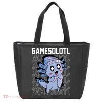 Whimsical Blue Axolotl With Gaming Sports Cap And Scarf Tote Bag thumb 0