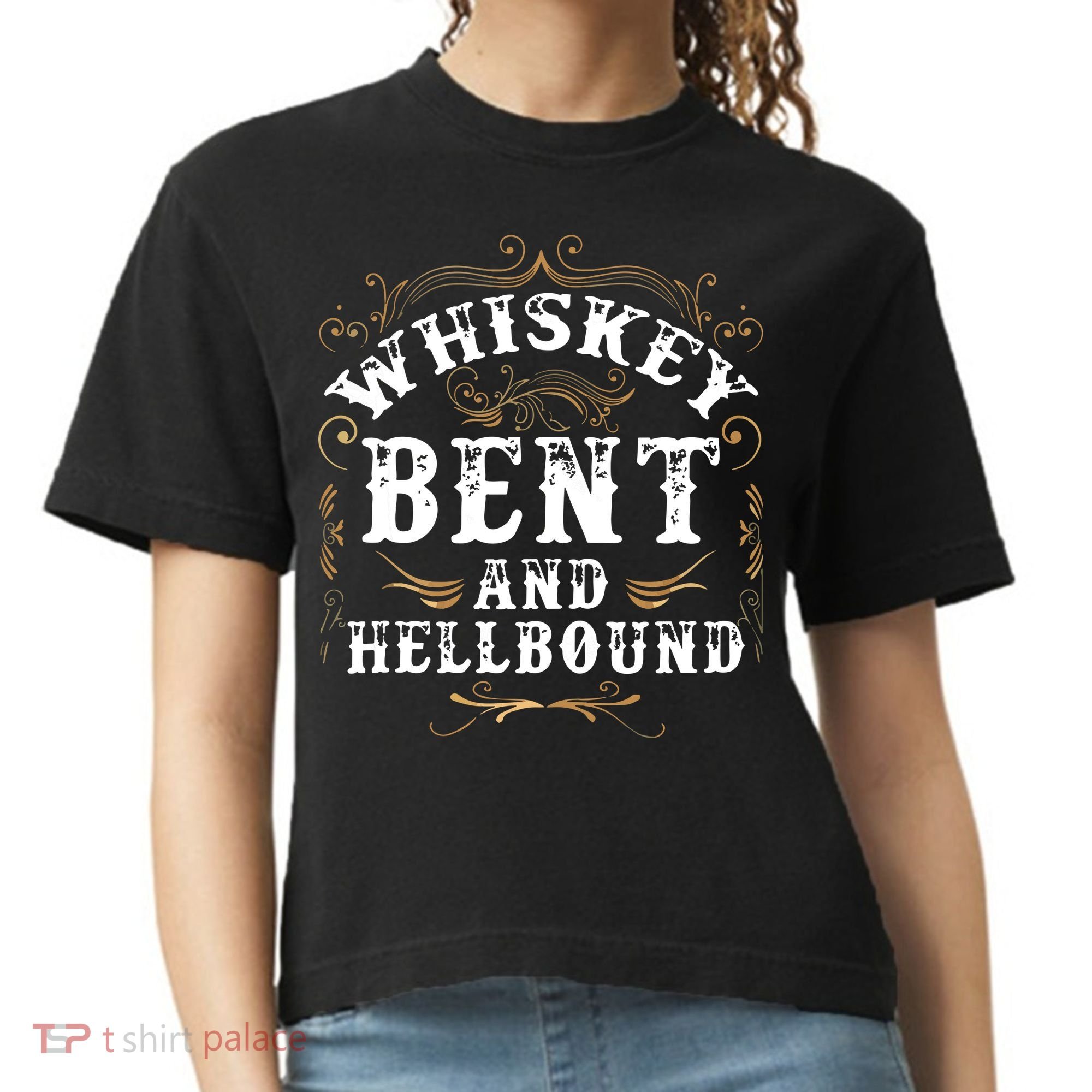 Whiskey Bent And Hellbound Shirts Funny Whiskey Bourbon Comfort Colors Boxy T-Shirt
