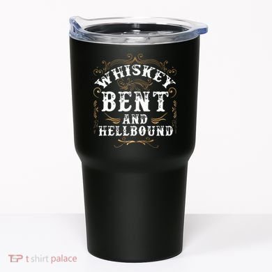 Whiskey Bent And Hellbound Shirts Funny Whiskey Bourbon Tumbler