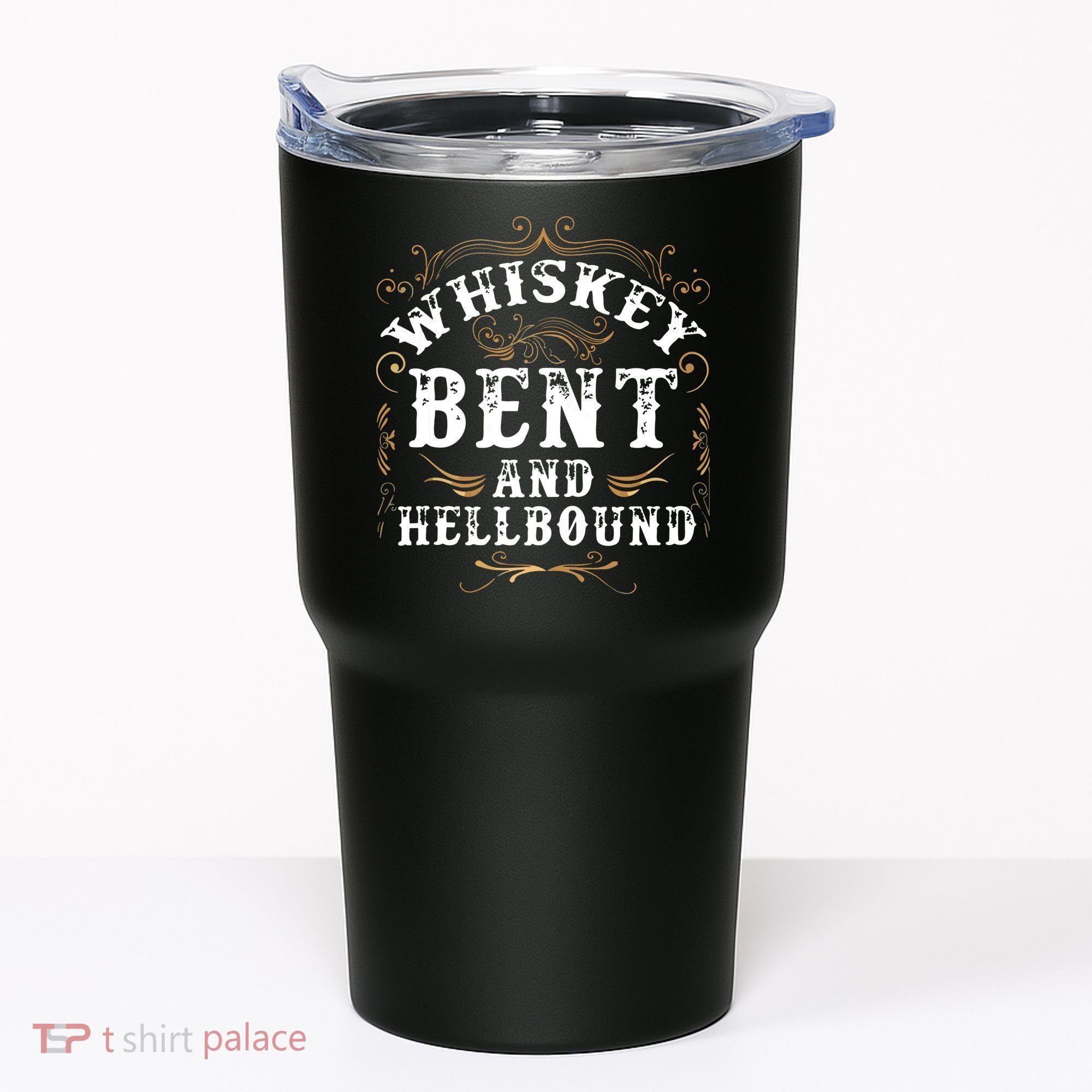 Whiskey Bent And Hellbound Shirts Funny Whiskey Bourbon Tumbler
