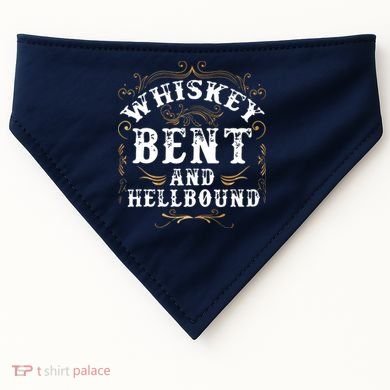 Whiskey Bent And Hellbound Shirts Funny Whiskey Bourbon USA-Made Doggie Bandana