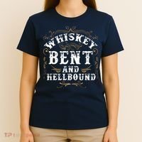 Whiskey Bent And Hellbound Shirts Funny Whiskey Bourbon T-Shirt thumb 4