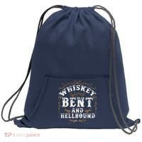 Whiskey Bent And Hellbound Shirts Funny Whiskey Bourbon Sweatshirt Cinch Pack Bag thumb 0