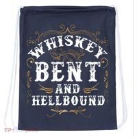 Whiskey Bent And Hellbound Shirts Funny Whiskey Bourbon Drawstring Bag thumb 0