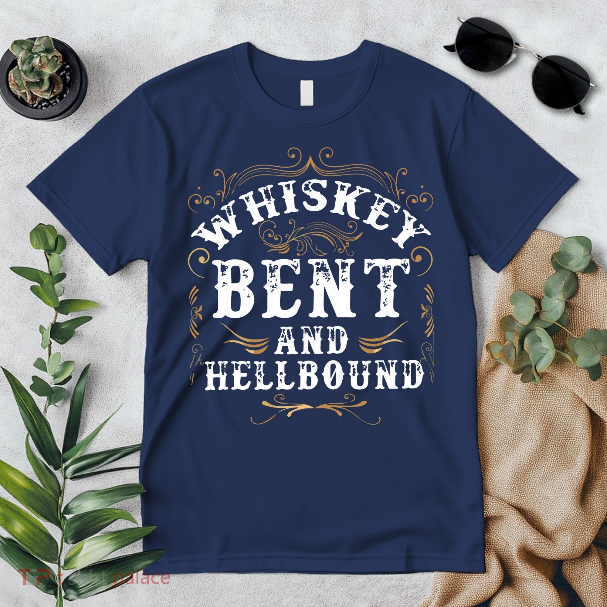 Whiskey Bent And Hellbound Shirts Funny Whiskey Bourbon Premium T-Shirt