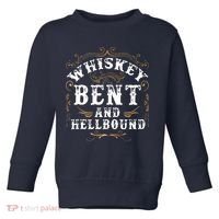 Whiskey Bent And Hellbound Shirts Funny Whiskey Bourbon Toddler Sweatshirt thumb 0