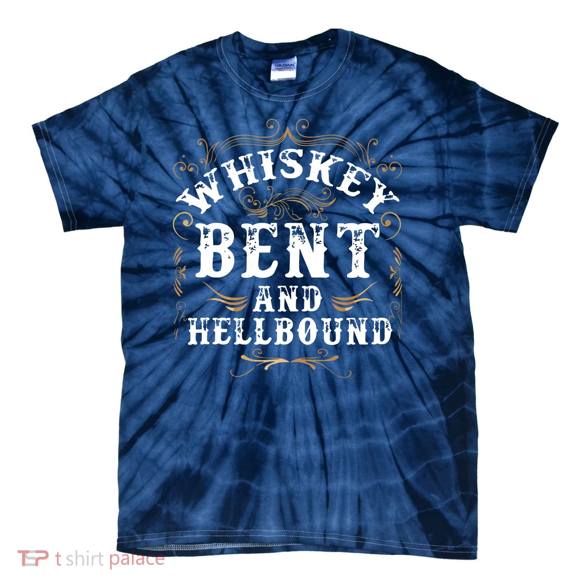 Whiskey Bent And Hellbound Shirts Funny Whiskey Bourbon Tie-Dye T-Shirt