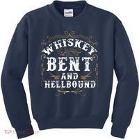 Whiskey Bent And Hellbound Shirts Funny Whiskey Bourbon Kids Sweatshirt thumb 0