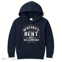 Whiskey Bent And Hellbound Shirts Funny Whiskey Bourbon Kids Hoodie thumb 0