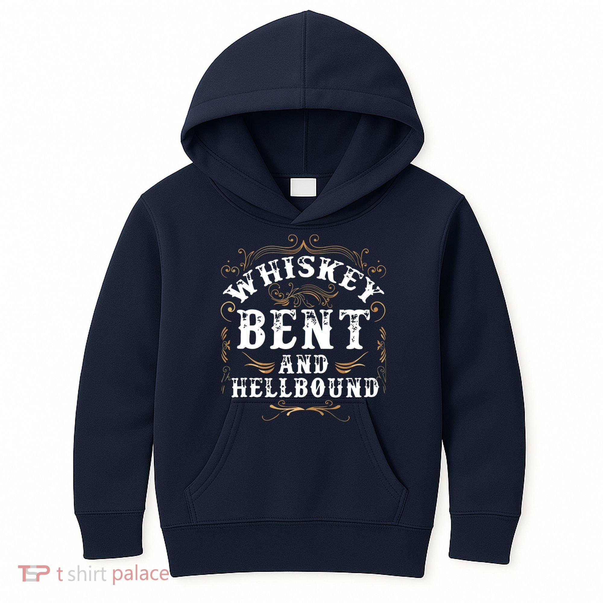 Whiskey Bent And Hellbound Shirts Funny Whiskey Bourbon Kids Hoodie