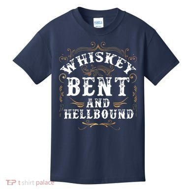 Whiskey Bent And Hellbound Shirts Funny Whiskey Bourbon Kids T-Shirt