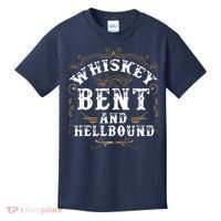 Whiskey Bent And Hellbound Shirts Funny Whiskey Bourbon Kids T-Shirt thumb 0