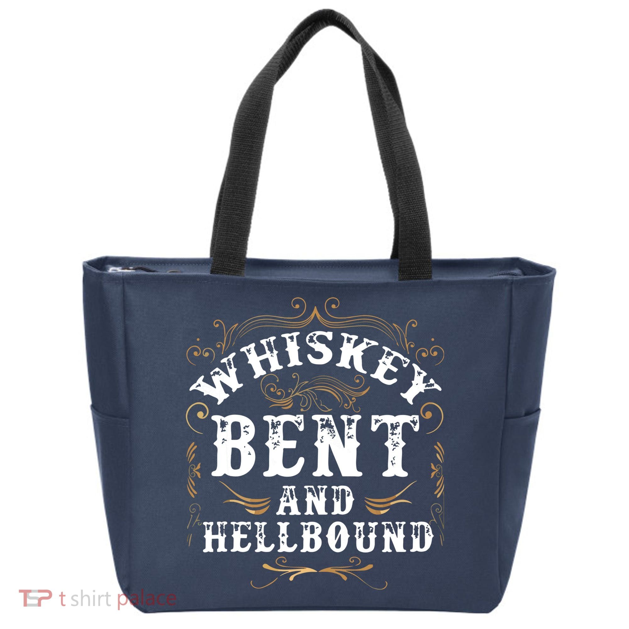 Whiskey Bent And Hellbound Shirts Funny Whiskey Bourbon Tote Bag