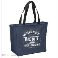 Whiskey Bent And Hellbound Shirts Funny Whiskey Bourbon Tote Bag thumb 2