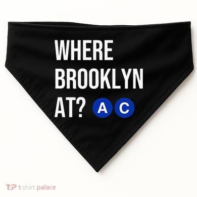 Where Brooklyn At Ac Nyc Train USA-Made Doggie Bandana