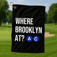 Where Brooklyn At Ac Nyc Train Golf Towel thumb 1