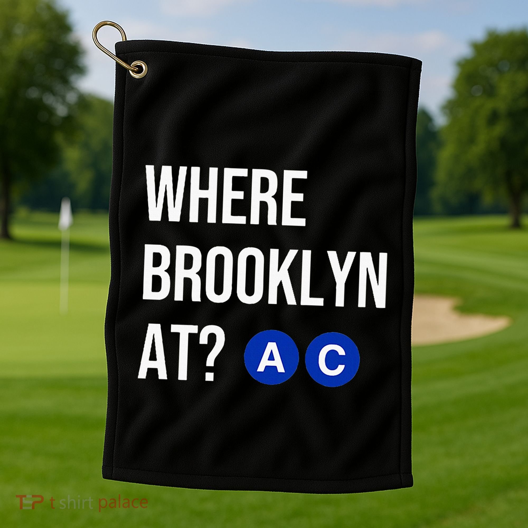 Where Brooklyn At Ac Nyc Train Golf Towel
