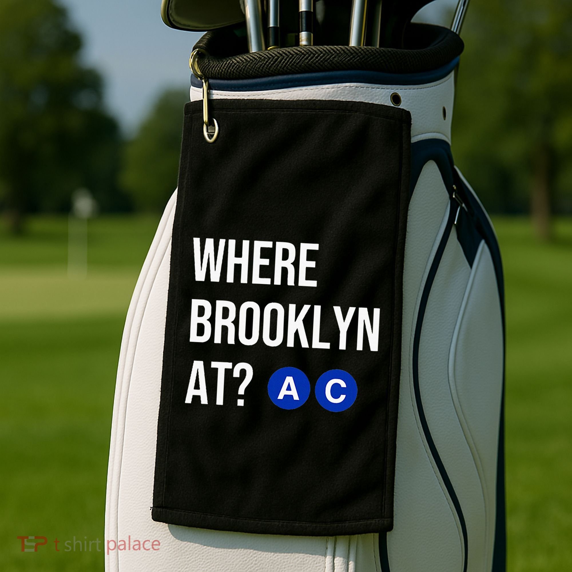 Where Brooklyn At Ac Nyc Train Golf Towel
