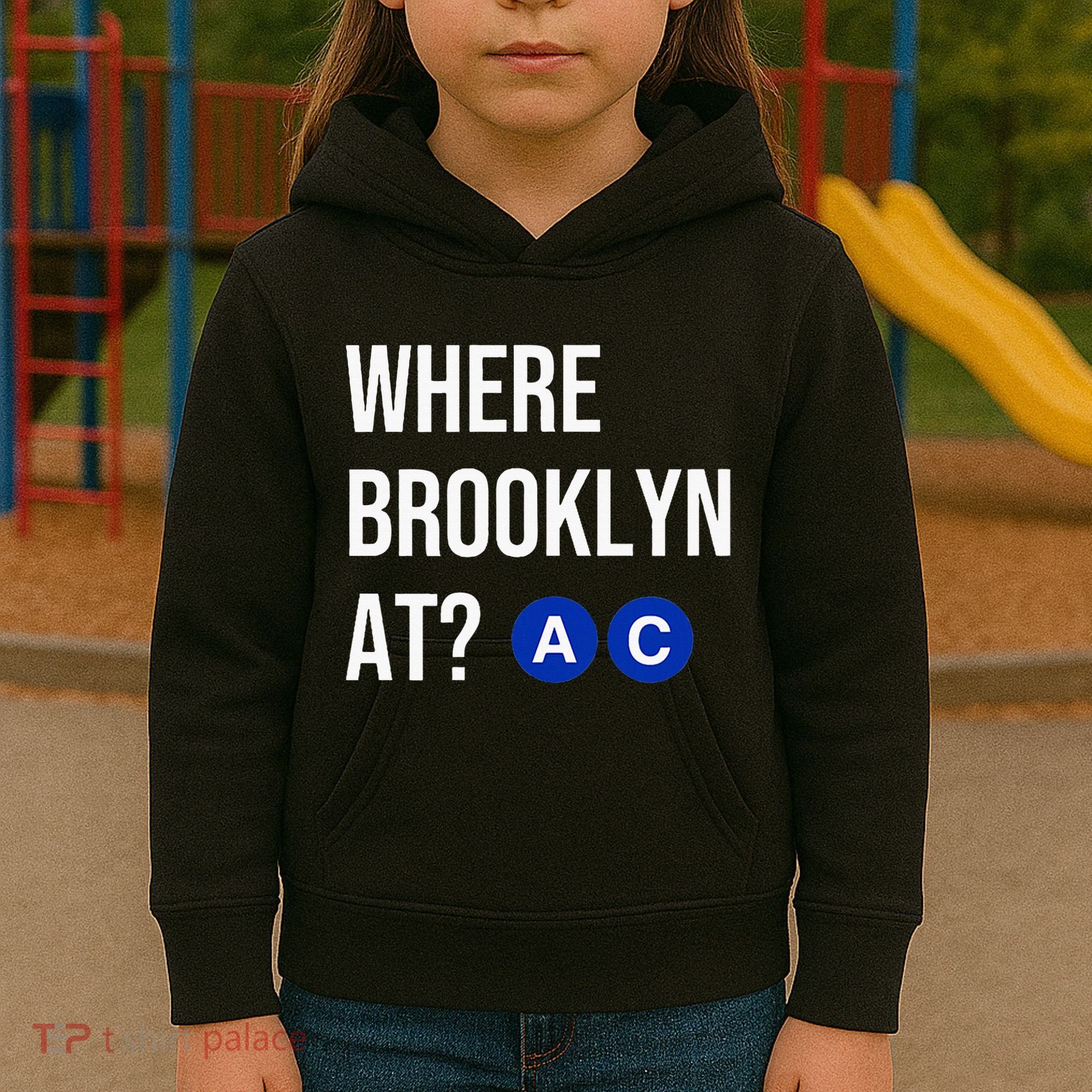 Where Brooklyn At Ac Nyc Train Kids Hoodie