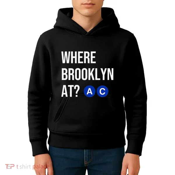 Where Brooklyn At Ac Nyc Train Kids Hoodie