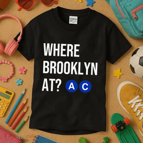 Where Brooklyn At Ac Nyc Train Kids T-Shirt