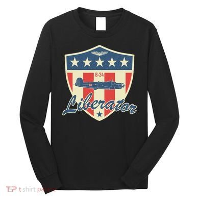 Ww2 Bomber Airplane 24 Liberator Long Sleeve Shirt