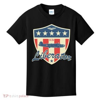 Ww2 Bomber Airplane 24 Liberator Kids T-Shirt