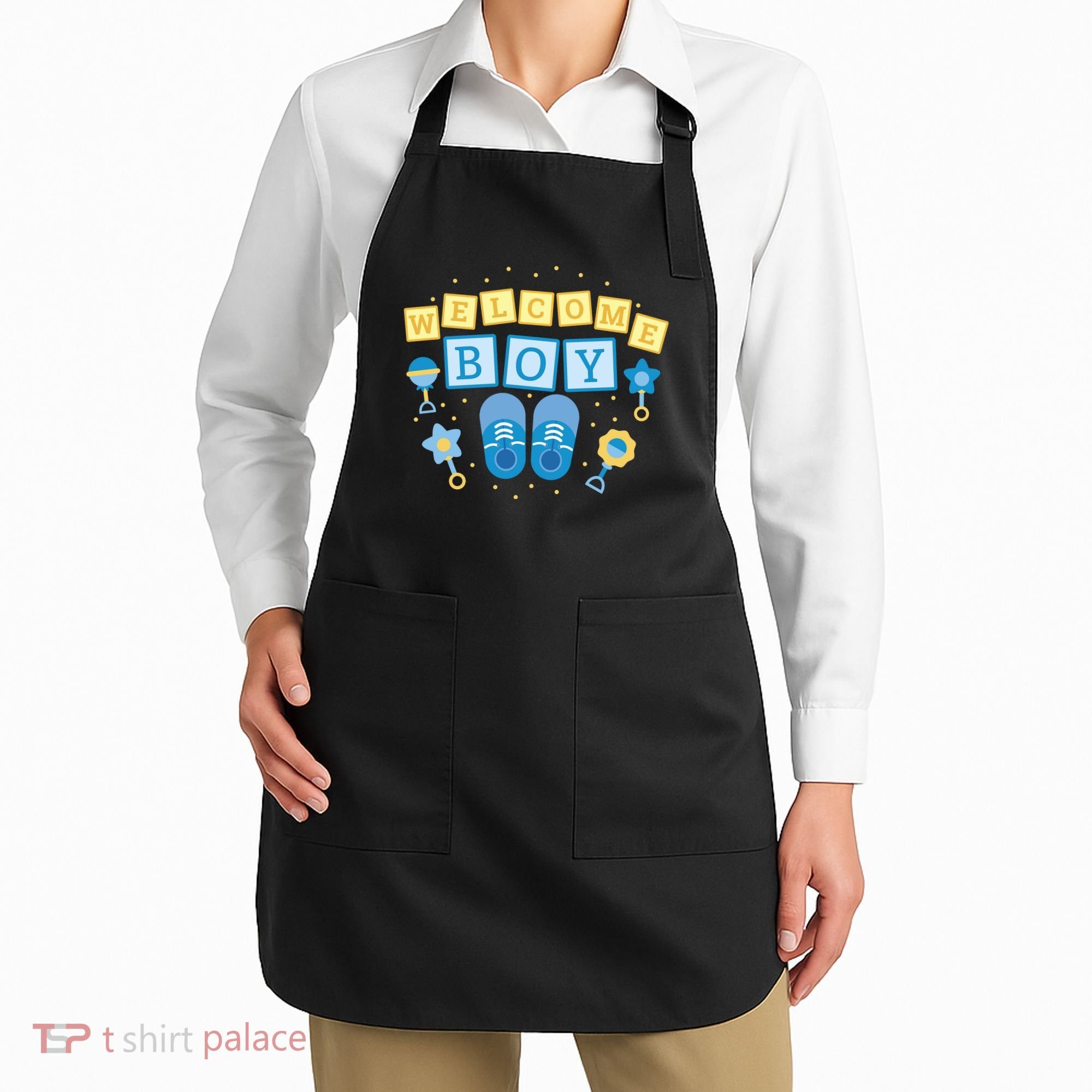 Welcome Baby Boy Gift Apron