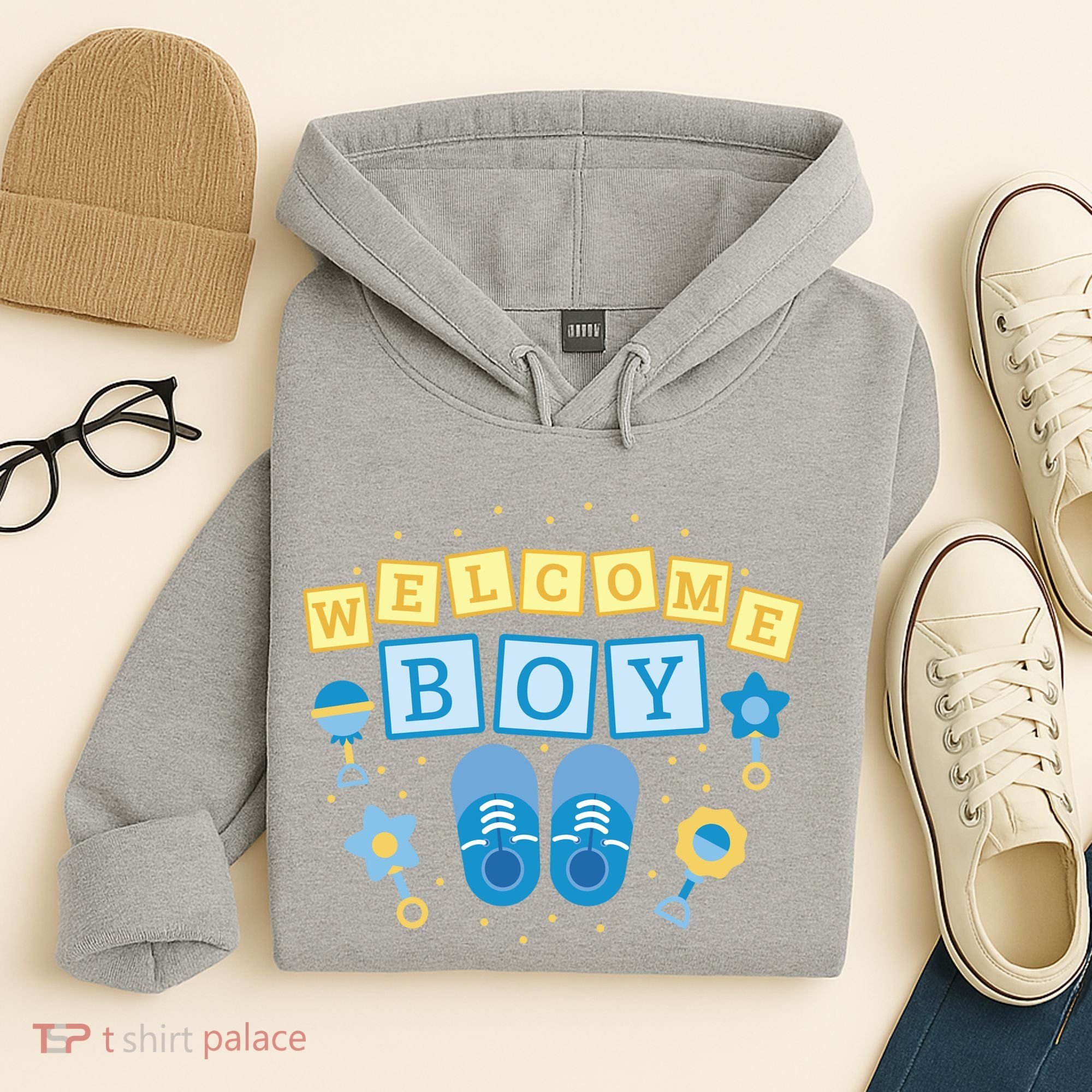 Welcome Baby Boy Gift Hoodie