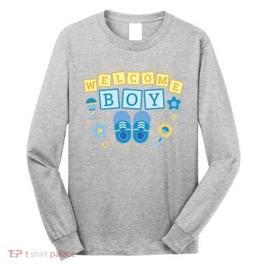 Welcome Baby Boy Gift Long Sleeve Shirt