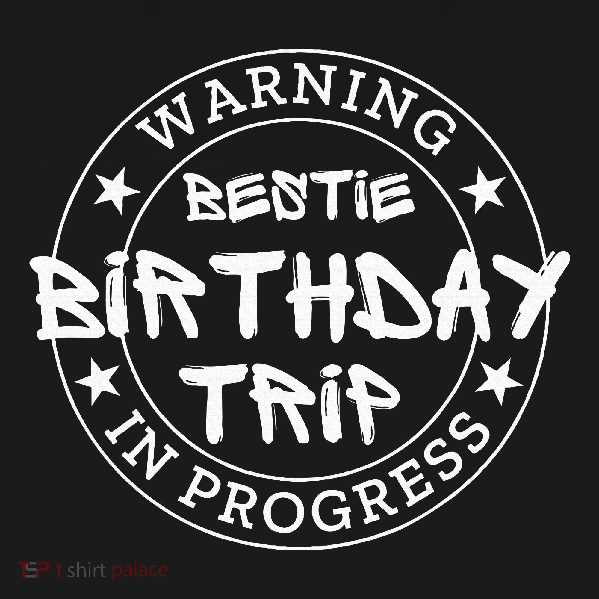 Warning Bestie Birthday Trip In Progress Matching Bd Women's Long Sleeve Shirt