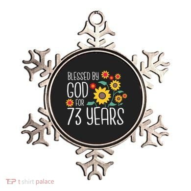 Wo Blessed By God For 73 Years Old Cute Sunflower 73rd Birthday Ornament