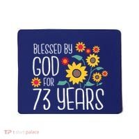 Wo Blessed By God For 73 Years Old Cute Sunflower 73rd Birthday Mousepad thumb 0