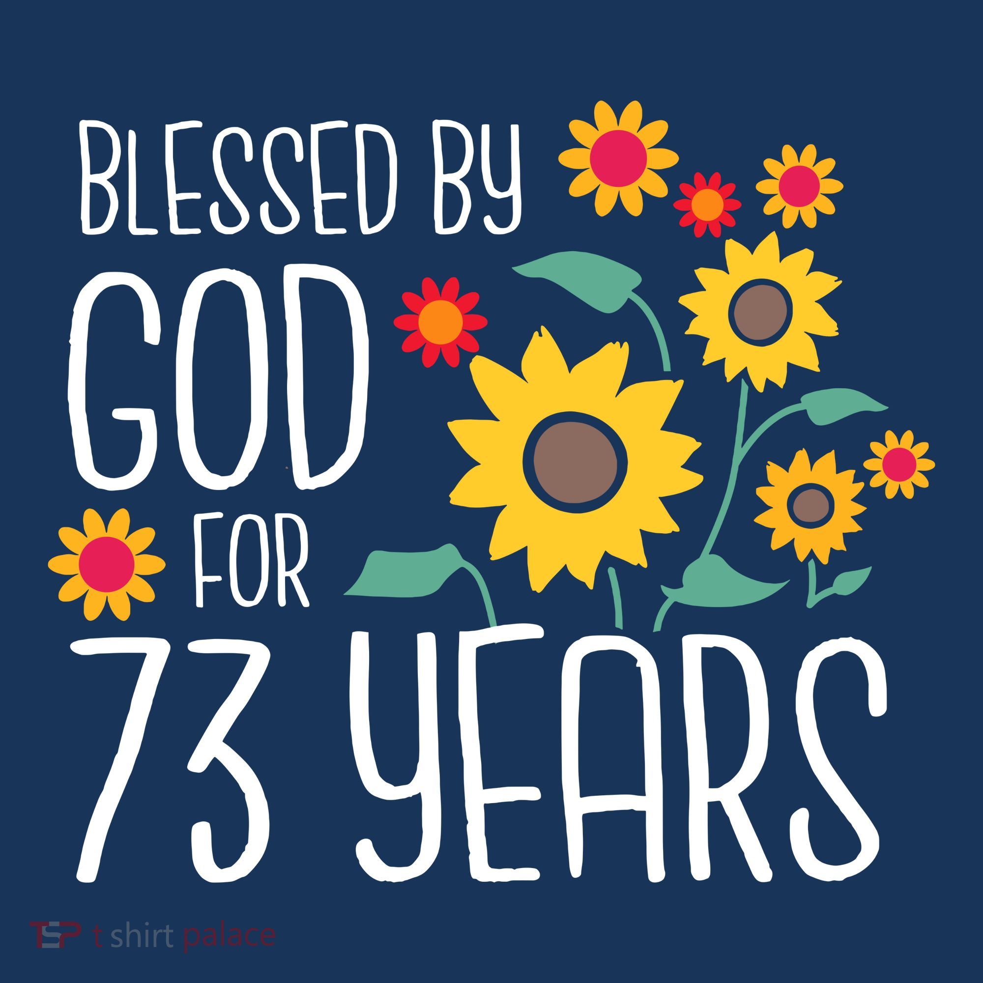 Wo Blessed By God For 73 Years Old Cute Sunflower 73rd Birthday Tank Top