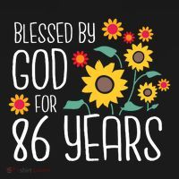 Wo Blessed By God For 86 Years Old Cute Sunflower 86th Birthday Women's Hoodie thumb 2
