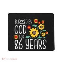 Wo Blessed By God For 86 Years Old Cute Sunflower 86th Birthday Mousepad thumb 0