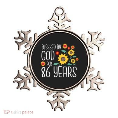 Wo Blessed By God For 86 Years Old Cute Sunflower 86th Birthday Ornament
