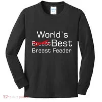 Worlds Best Breast Feeder Kids Long Sleeve Shirt thumb 0