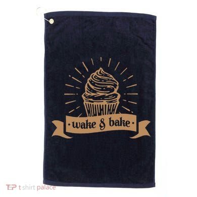 Wake & Bake Cupcake Baking Chef Golf Towel