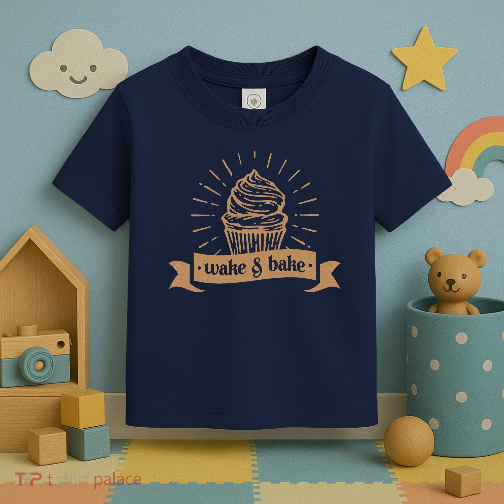 Wake & Bake Cupcake Baking Chef Toddler T-Shirt