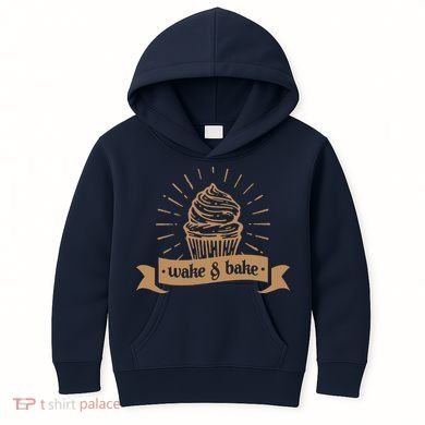 Wake & Bake Cupcake Baking Chef Kids Hoodie