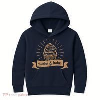 Wake & Bake Cupcake Baking Chef Kids Hoodie thumb 0