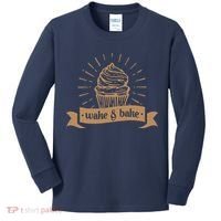 Wake & Bake Cupcake Baking Chef Kids Long Sleeve Shirt thumb 0