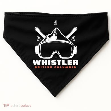 Whistler British Columbia Skiing USA-Made Doggie Bandana