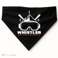 Whistler British Columbia Skiing USA-Made Doggie Bandana thumb 0