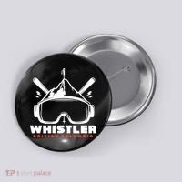 Whistler British Columbia Skiing Button thumb 0